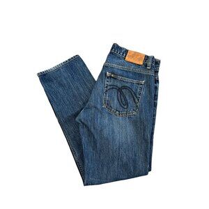 Mc Authentic Genuine Men's Straight leg Dark Blue Denim Jeans Size 33